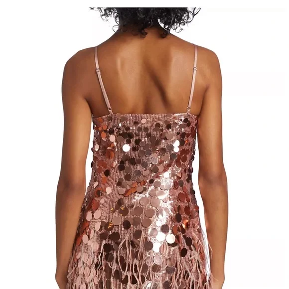 Ramy brook mini dress rose gold rina dress 2 nwt - Picture 3 of 13